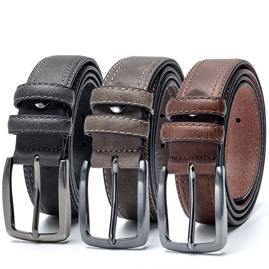 Men Split Leather Belt Vintage
