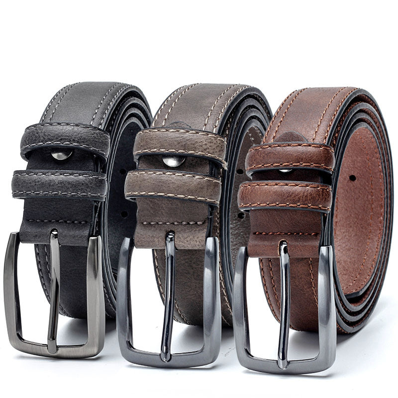 Men Split Leather Belt Vintage