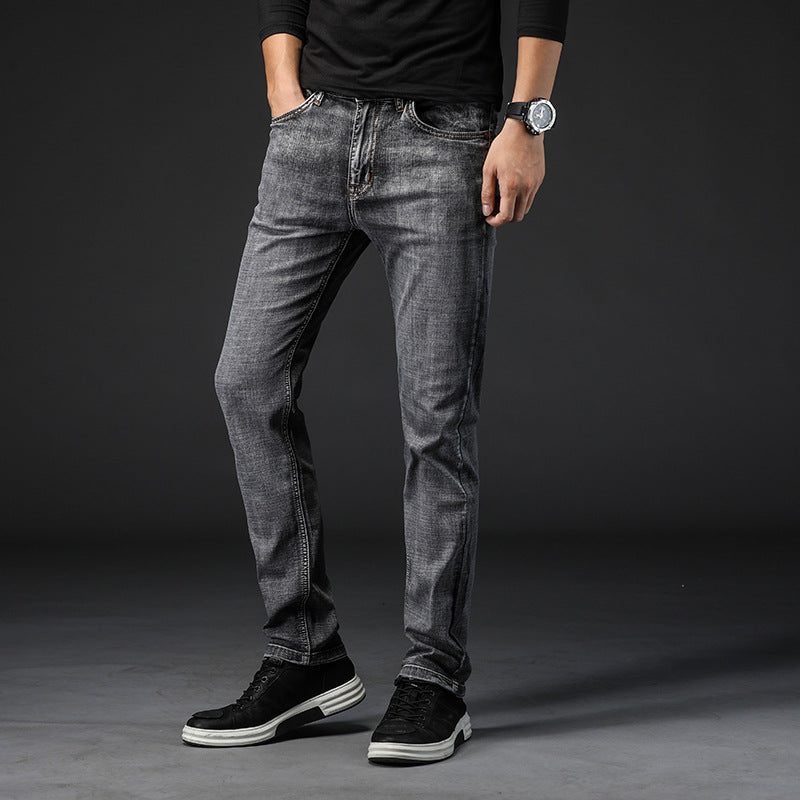 Casual Flexible Men's Slim Straight-leg Jeans