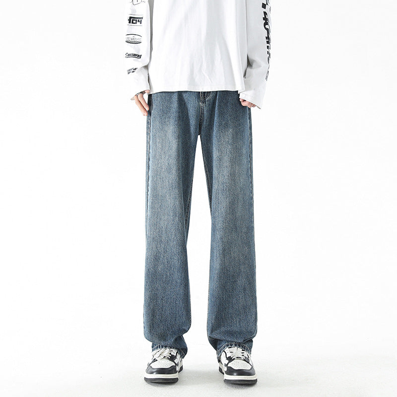 Loose Fit Wide Leg Jeans for Men