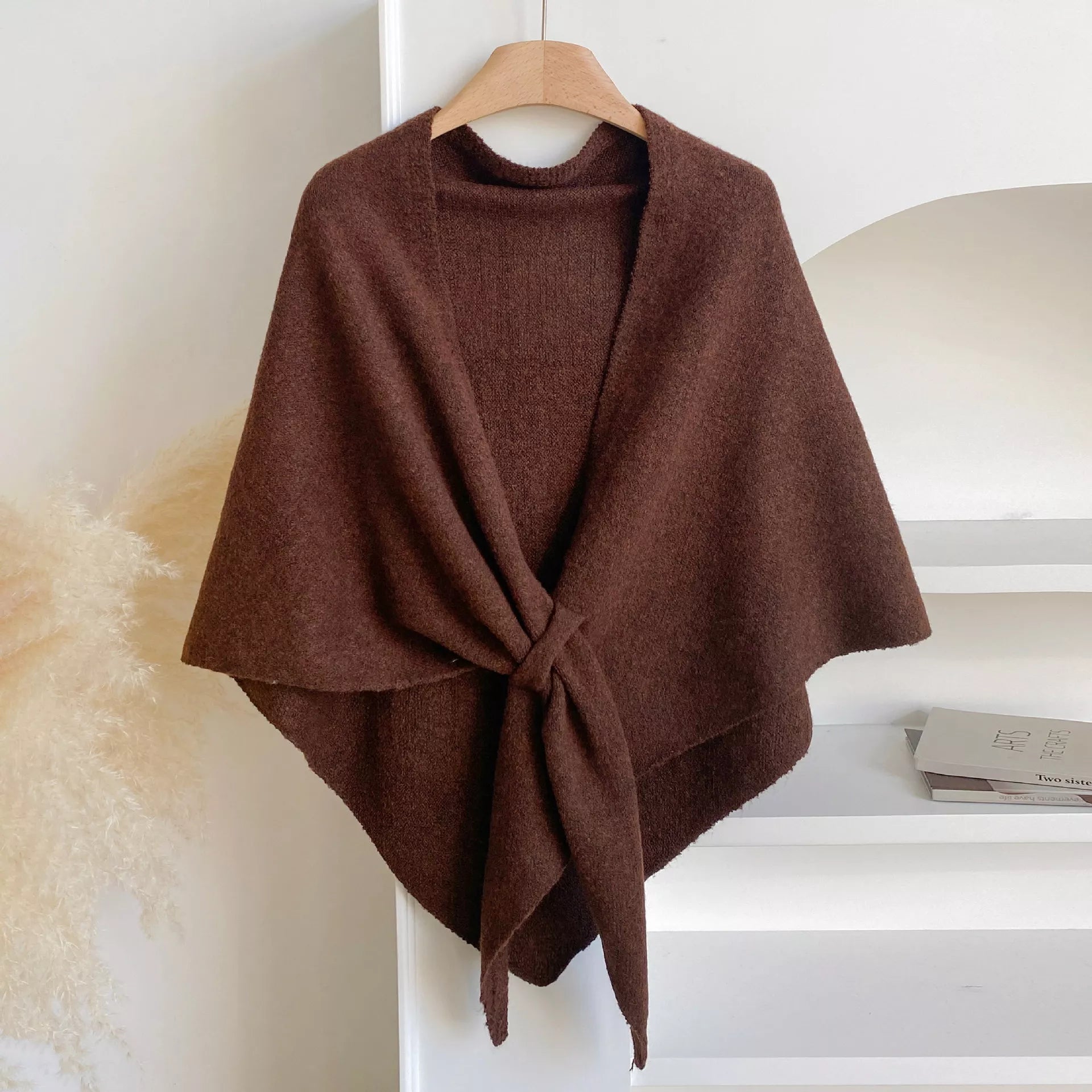 Knitted Solid Color Scarf Shawl