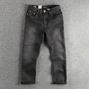 Washed Gray Black Jeans Men