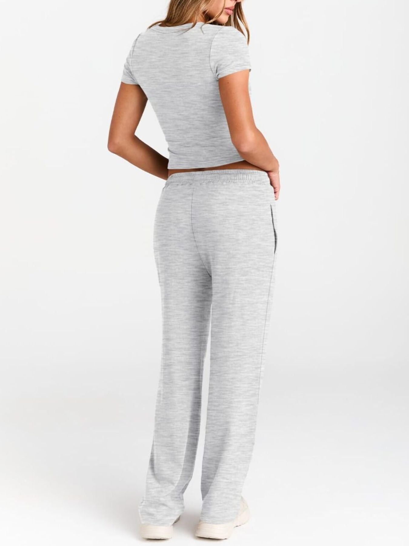 Round Neck Tee and Pants Set