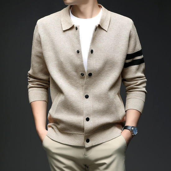 Knitted Cardigan Slim Men&