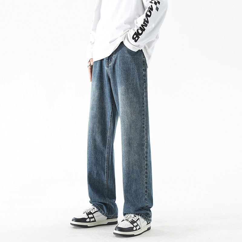 Loose Fit Wide Leg Jeans for Men