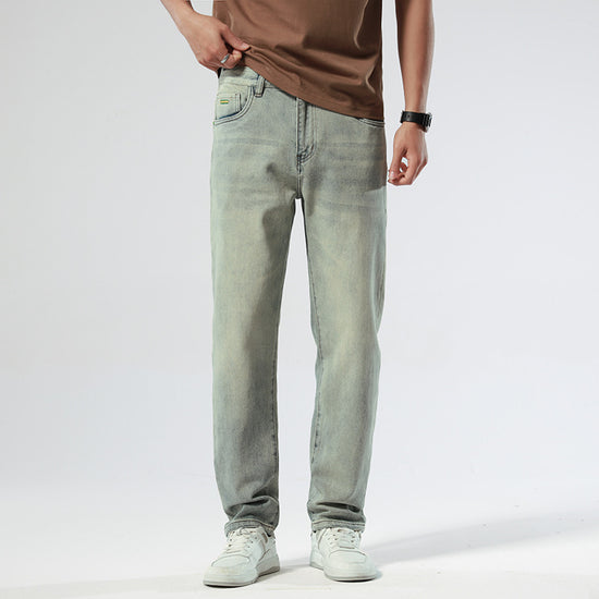Casual Stretch Sea Blue Denim Jeans Men