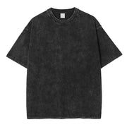 Washed Vintage Cotton T-shirt Women Short Sleeve