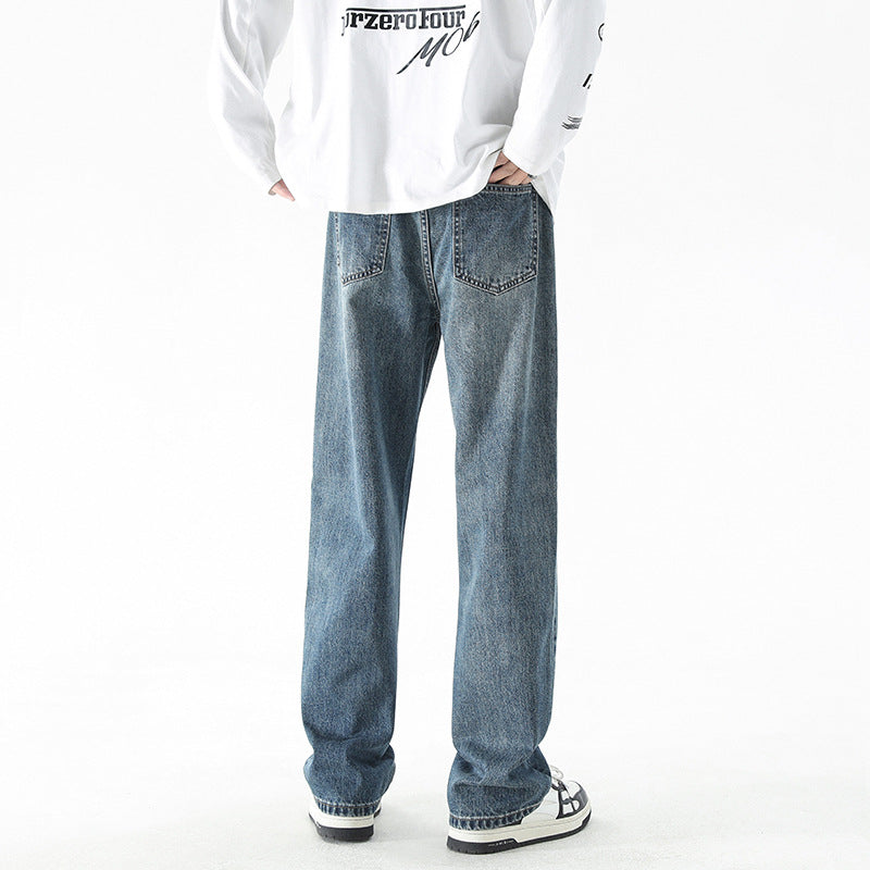 Loose Fit Wide Leg Jeans for Men