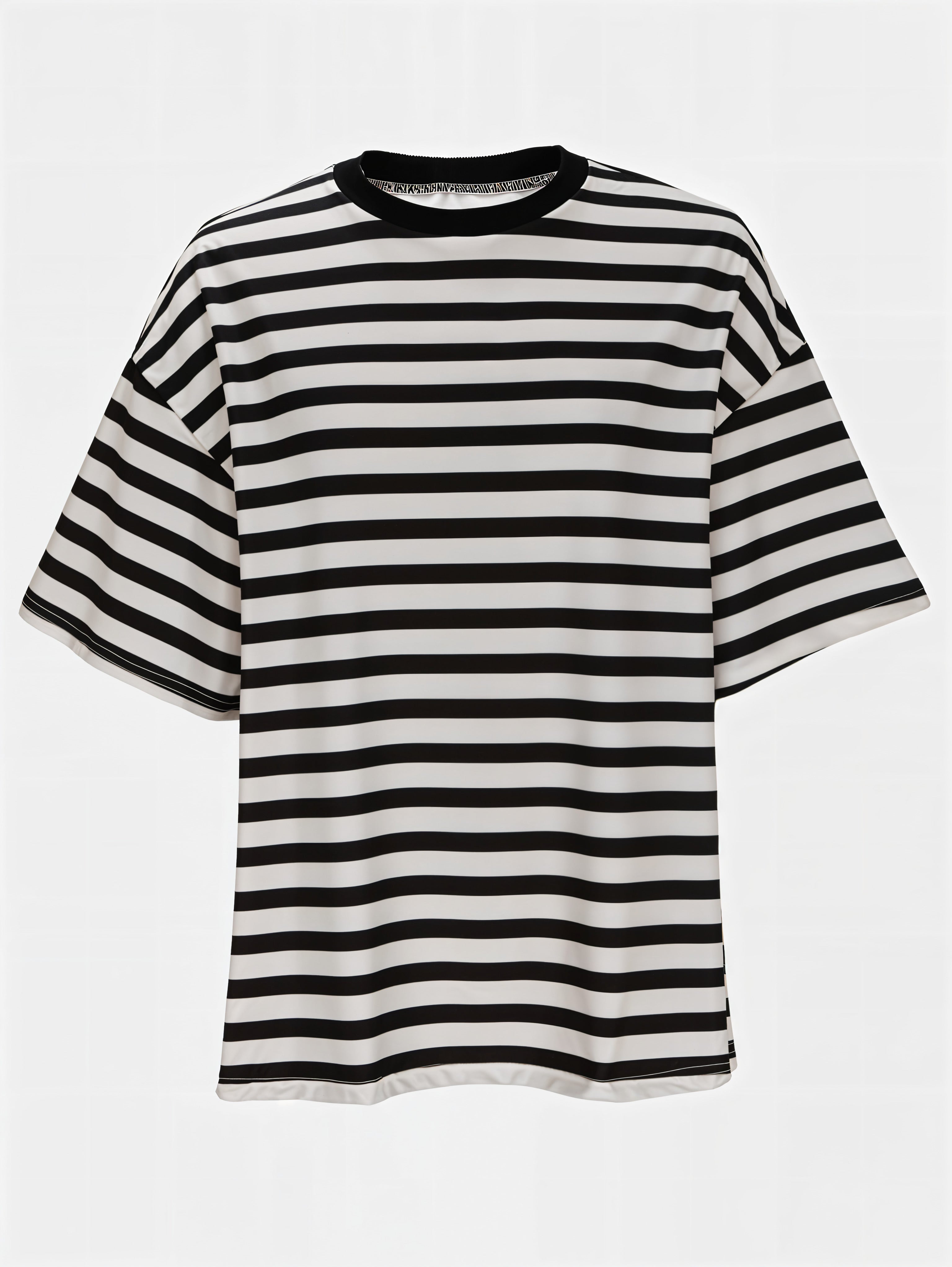 Striped Round Neck Half Sleeve T-Shirt