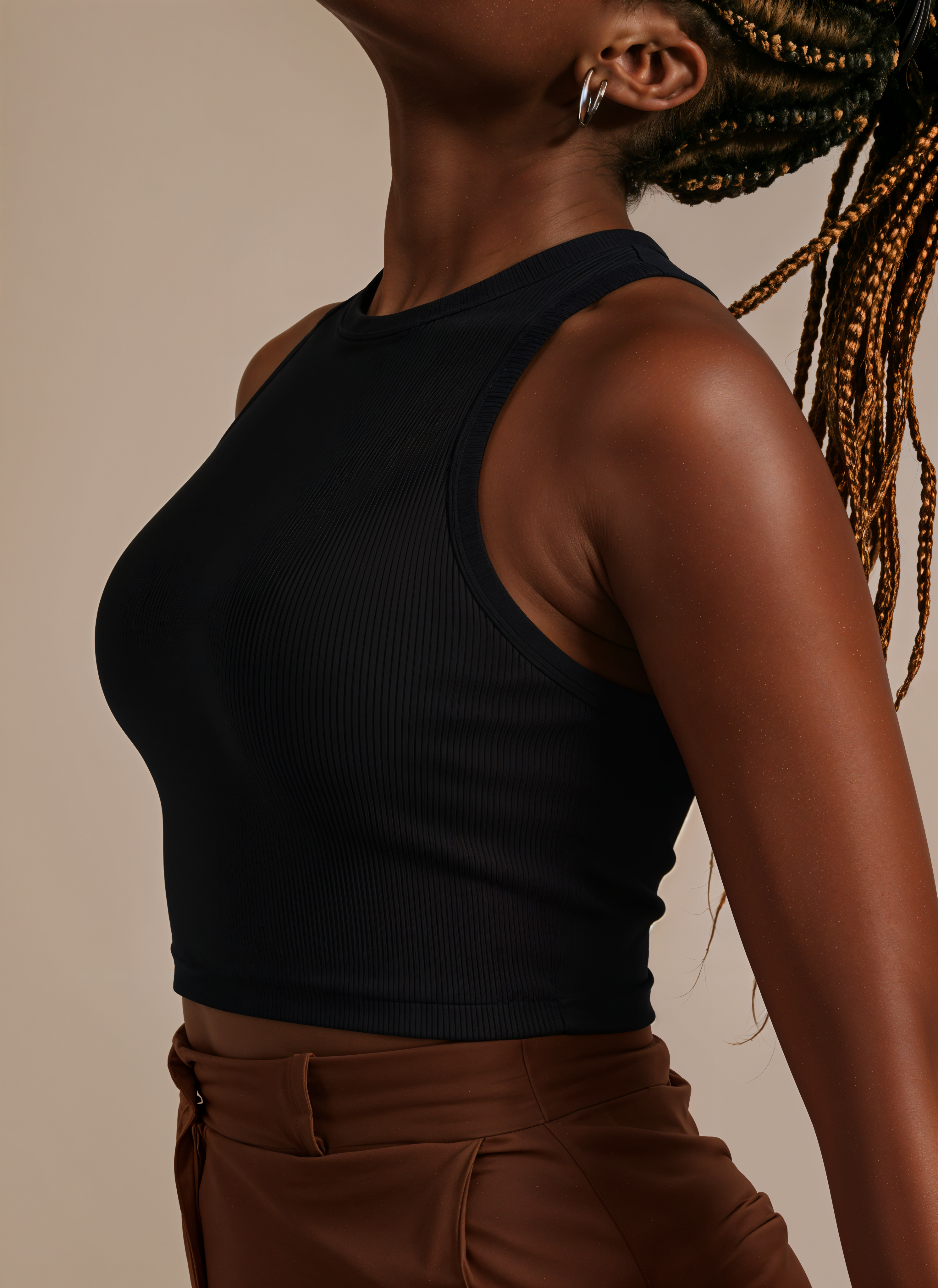 Women's Tight Crewneck Crop Tank Top