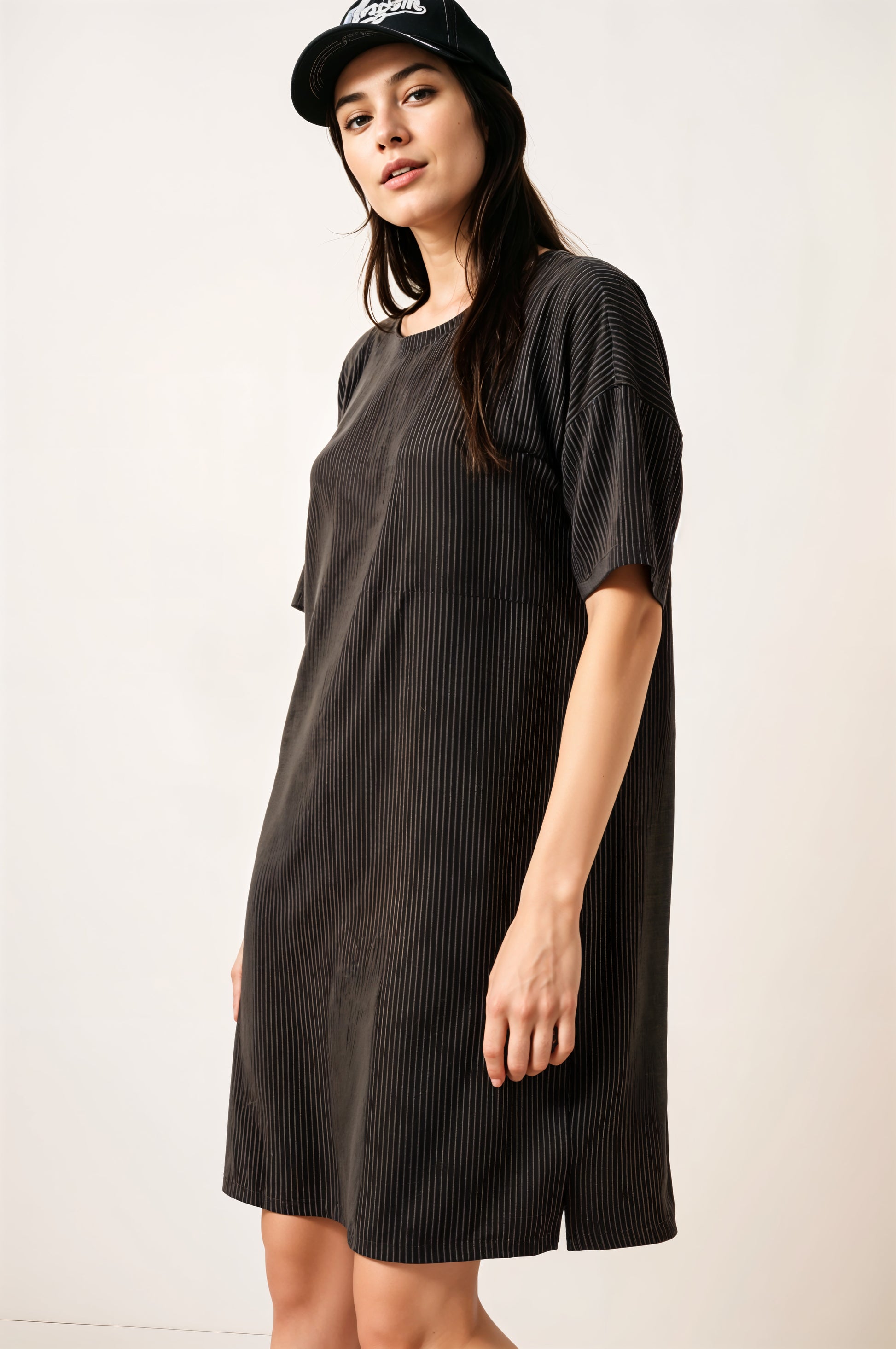 Mittoshop Urban Rib Knit Short Sleeve Tee Dress