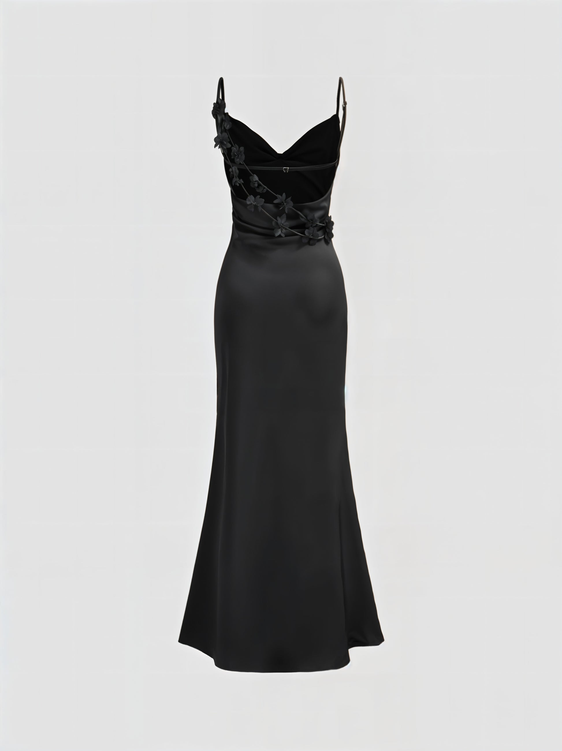 Cowl Neck Satin Maxi Dress