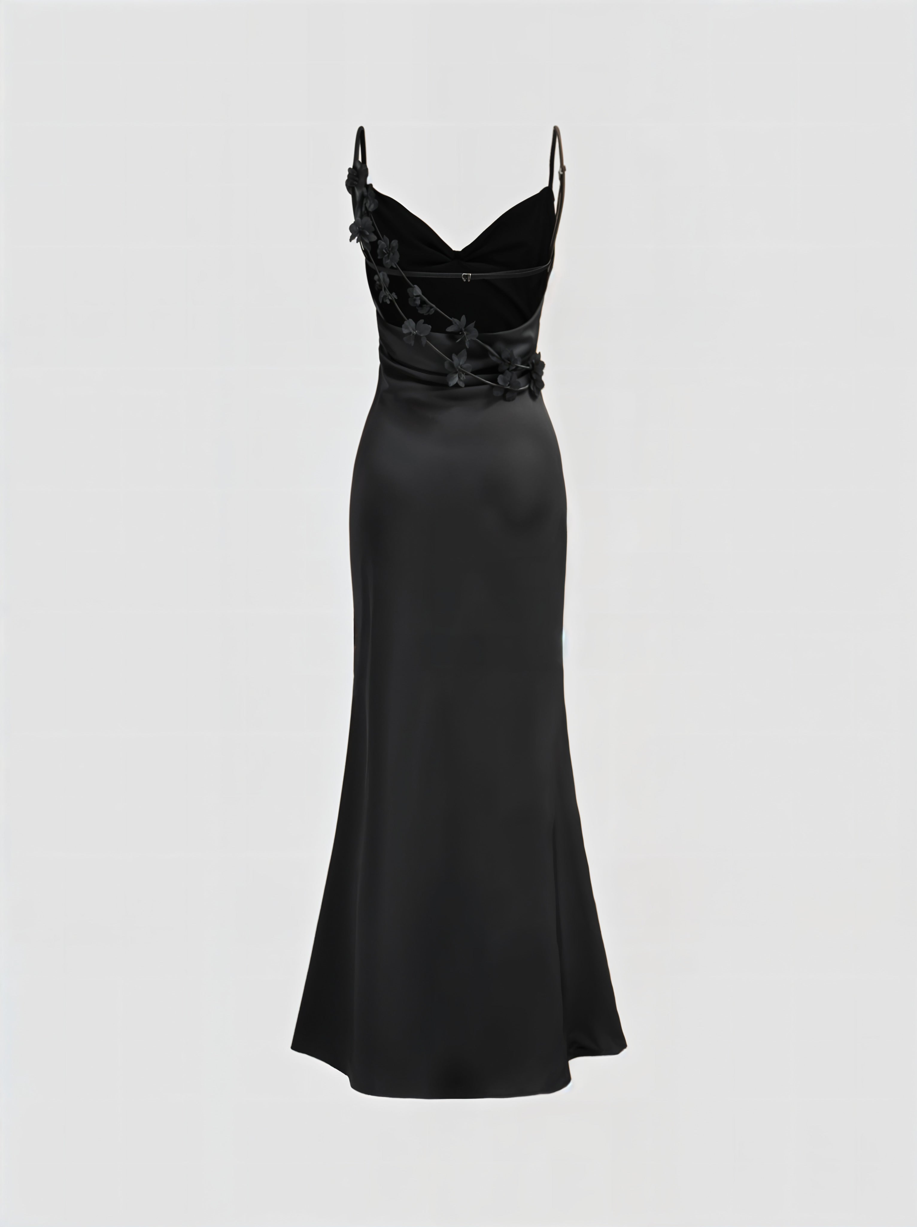 Cowl Neck Satin Maxi Dress