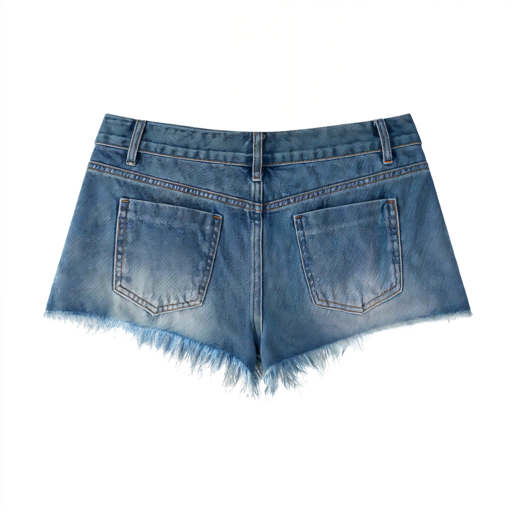 Women Vintage Raw Denim Shorts